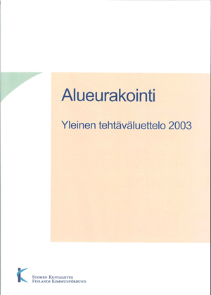 Alueurakointi. Yleinen teht�v�luettelo.