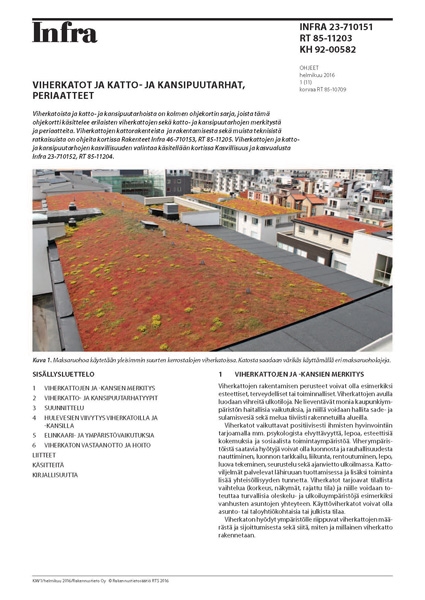 RT 85-11203 - Työohjeet ja standardit - 10634 - 1